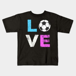 LOVE Soccer American Team Fan Kids T-Shirt